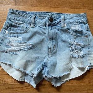 American eagle high waisted jean shorts